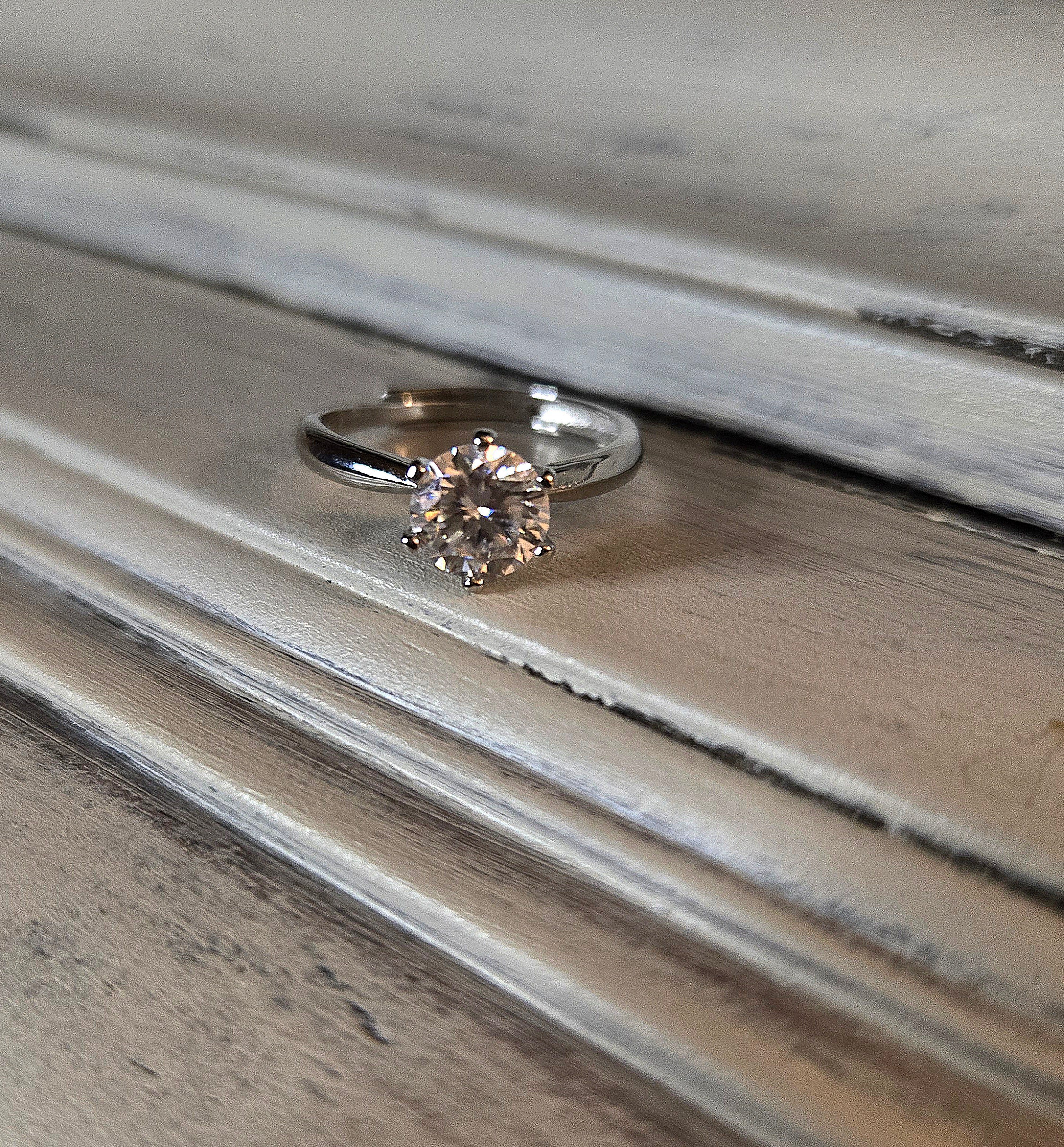 Bague DESTINÉE Argent&Moissanite (T.réglable ≤61)