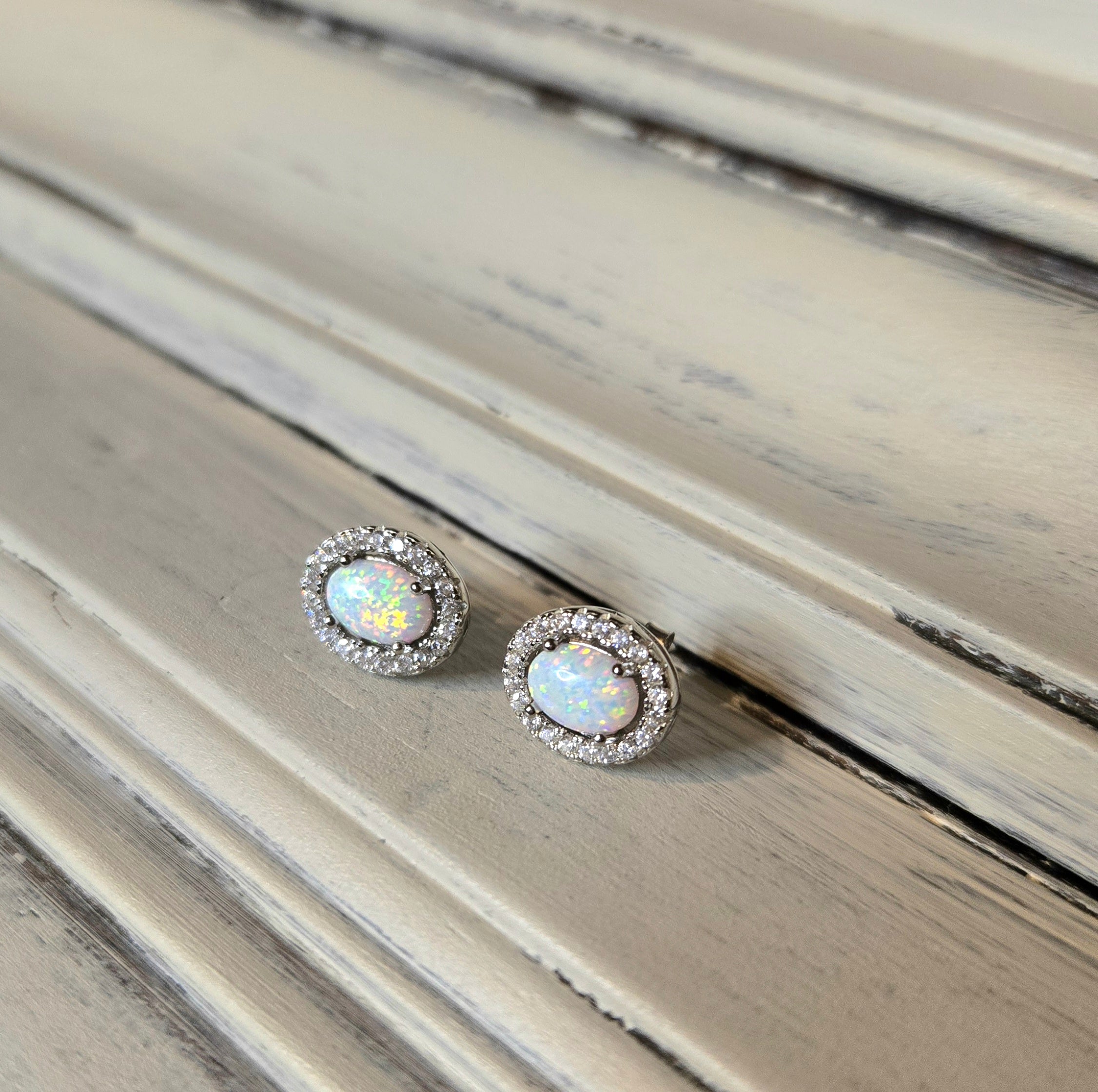 Boucles d'oreilles IRISÉE Argent 925 &Opale