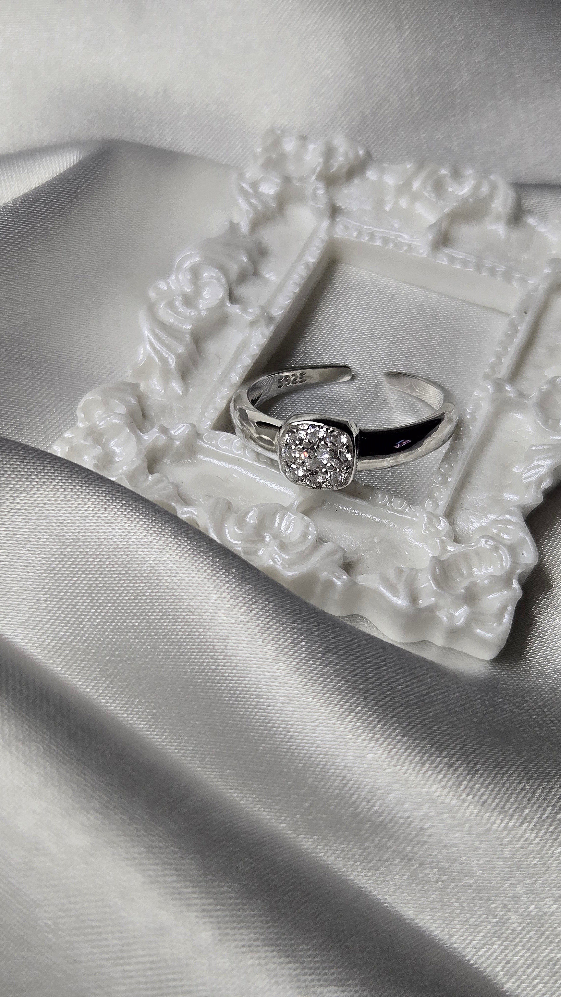 Bague PROMESSE (T.réglable 53-56)Argent 925