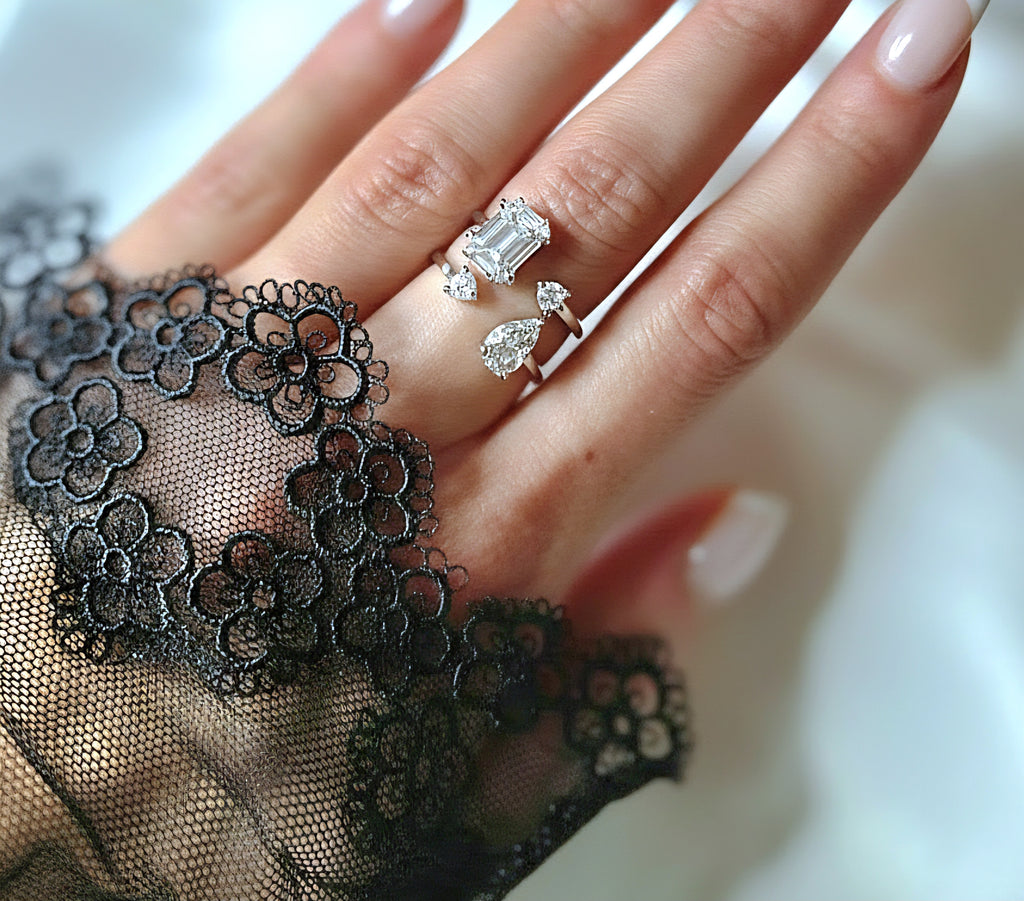 Bague CRISTALIA (T.réglable 50-54) Argent 925