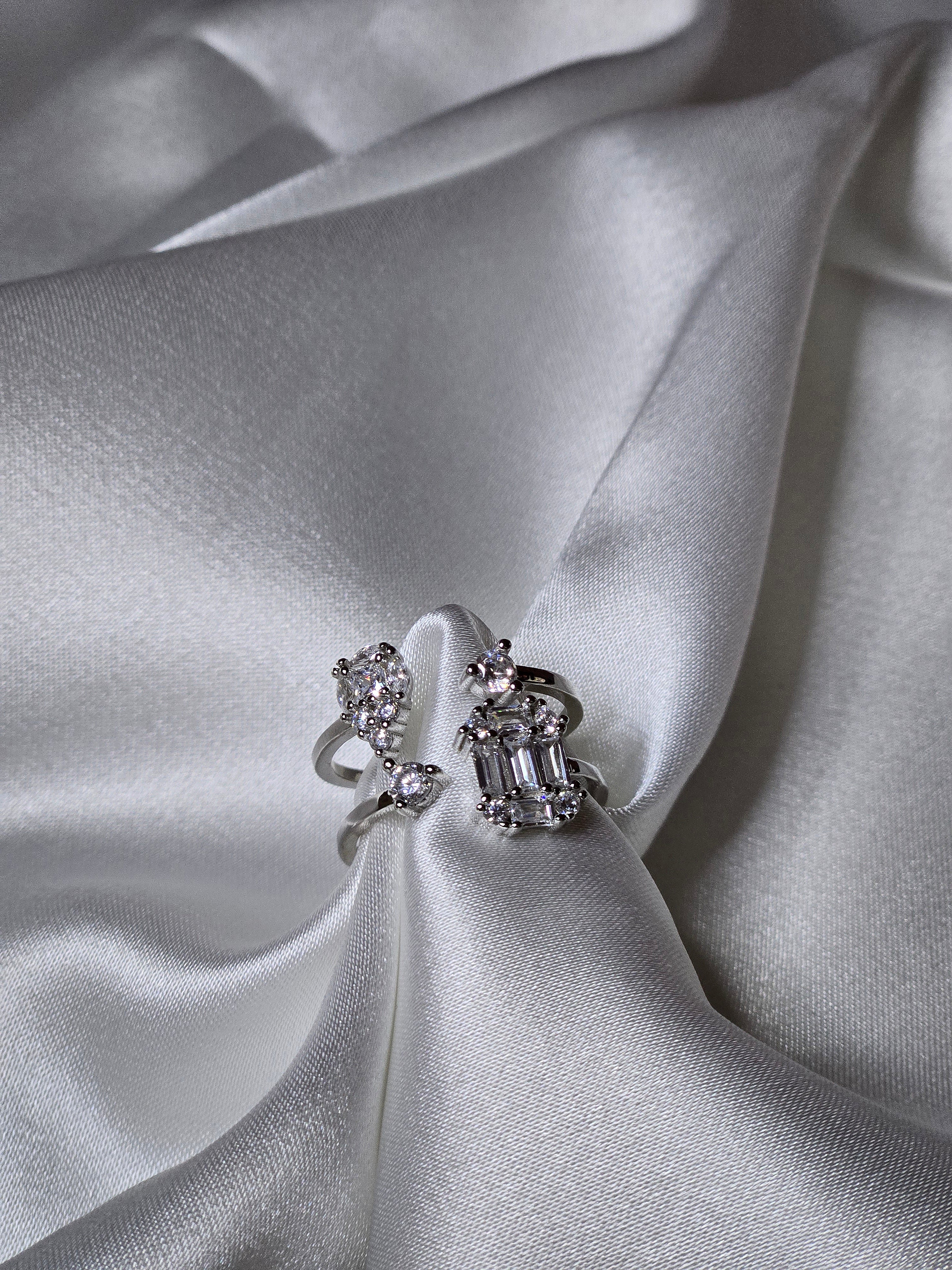 Bague CRISTALIA (T.réglable 50-54) Argent 925