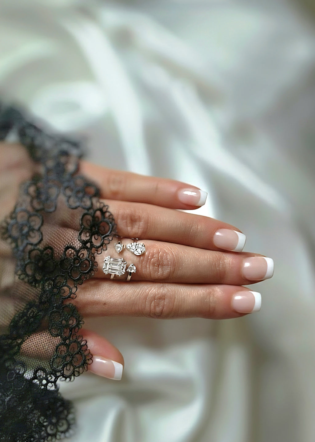 Bague CRISTALIA (T.réglable 50-54) Argent 925