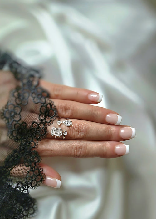 Bague CRISTALIA (T.réglable 50-54) Argent 925