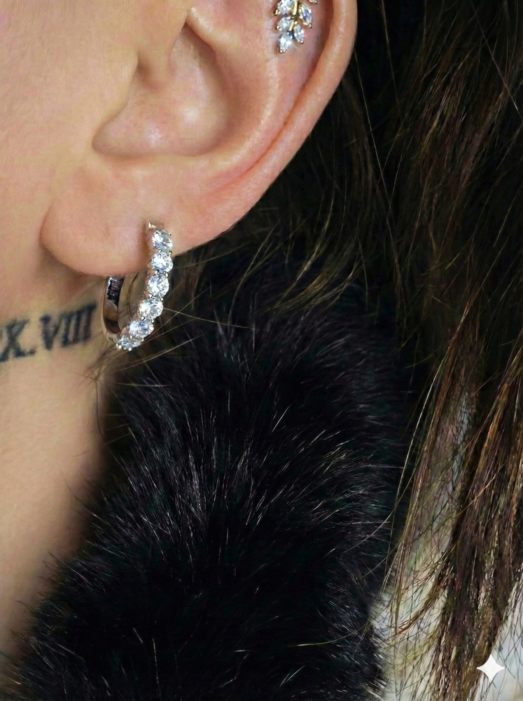 Créoles BRILLANCE Moissanite&Argent 925