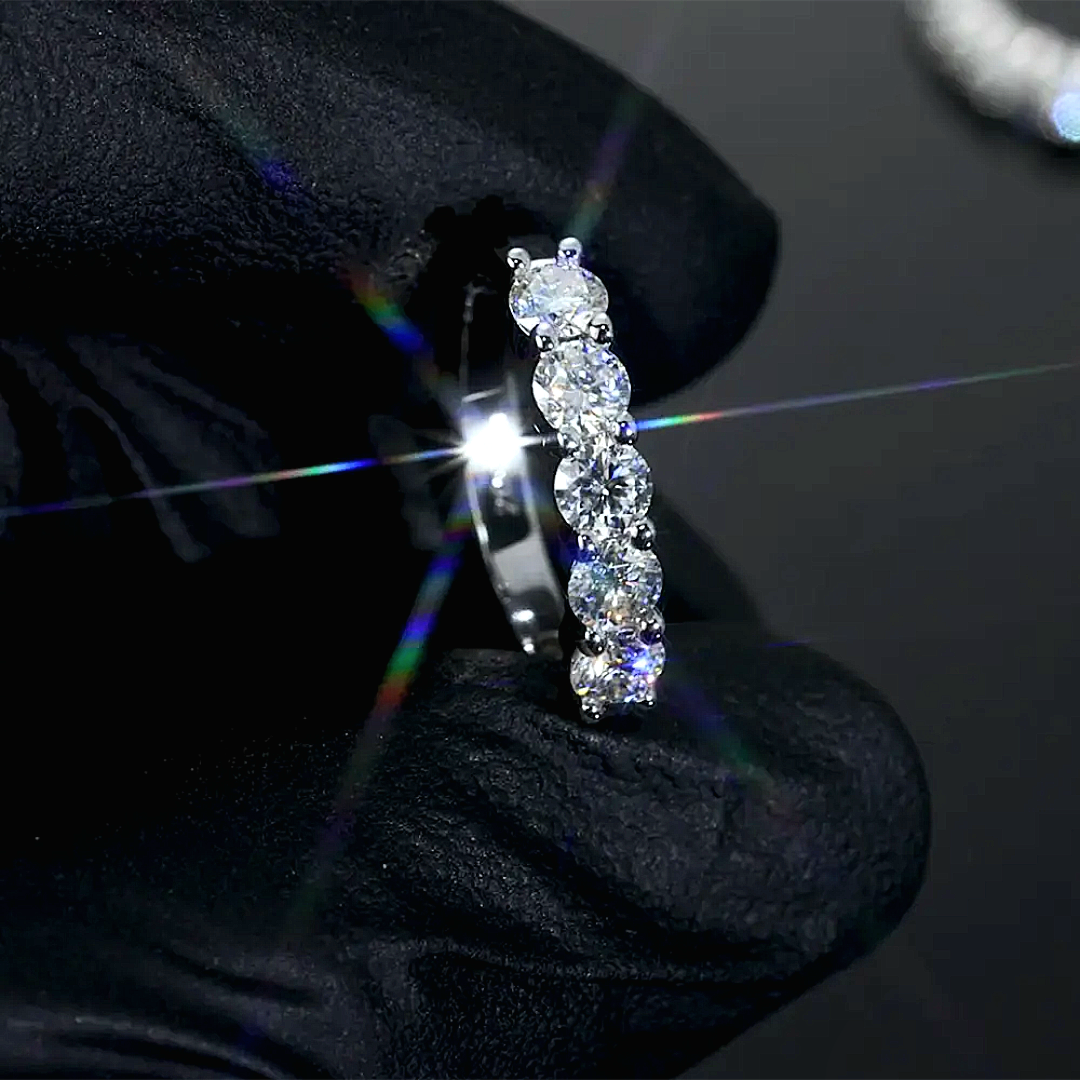 Créoles BRILLANCE Moissanite&Argent 925