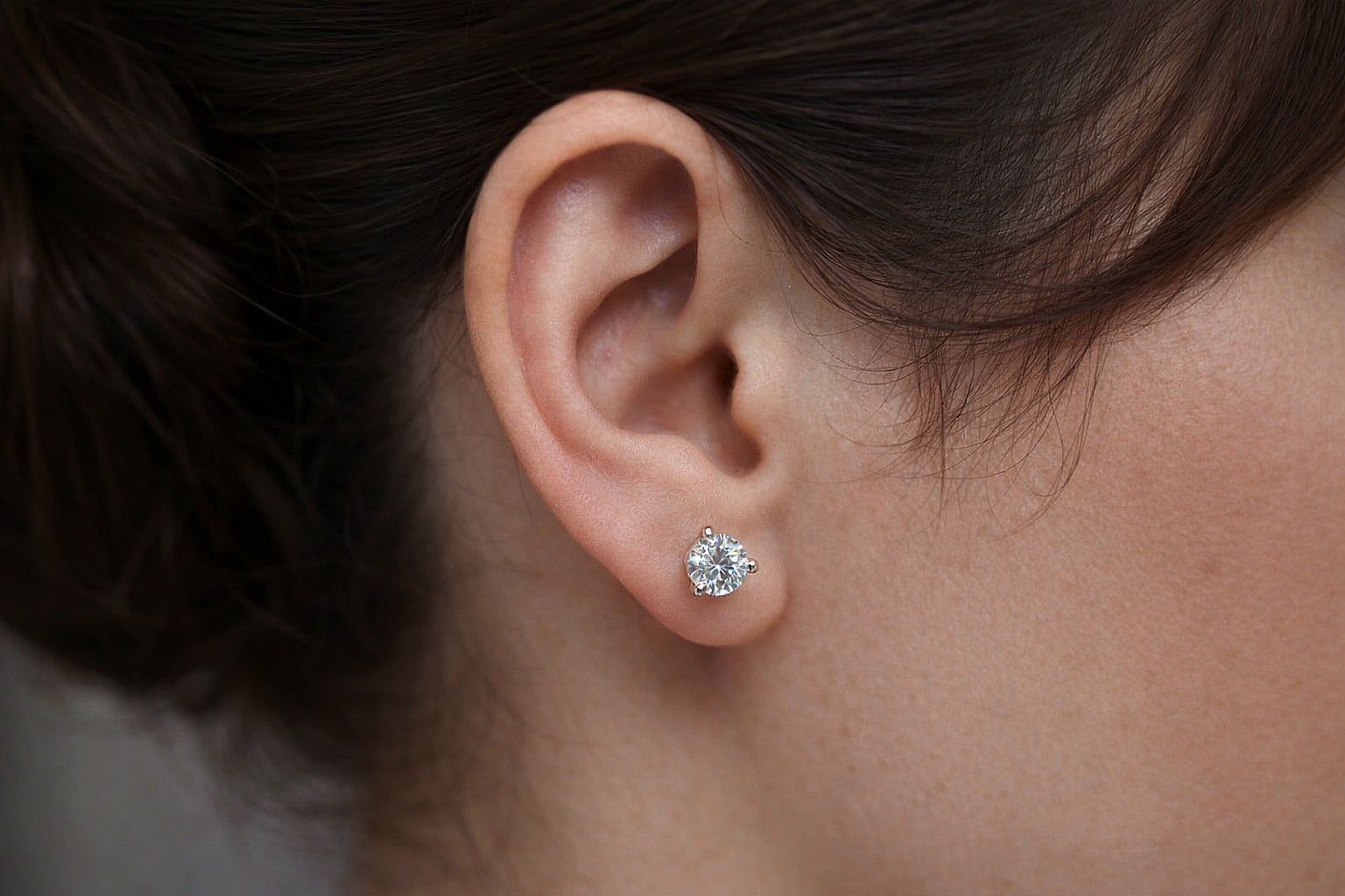 Boucles puces ETINCELLES Argent&Moissanite