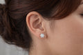Boucles puces FLORINE Argent&Moissanite