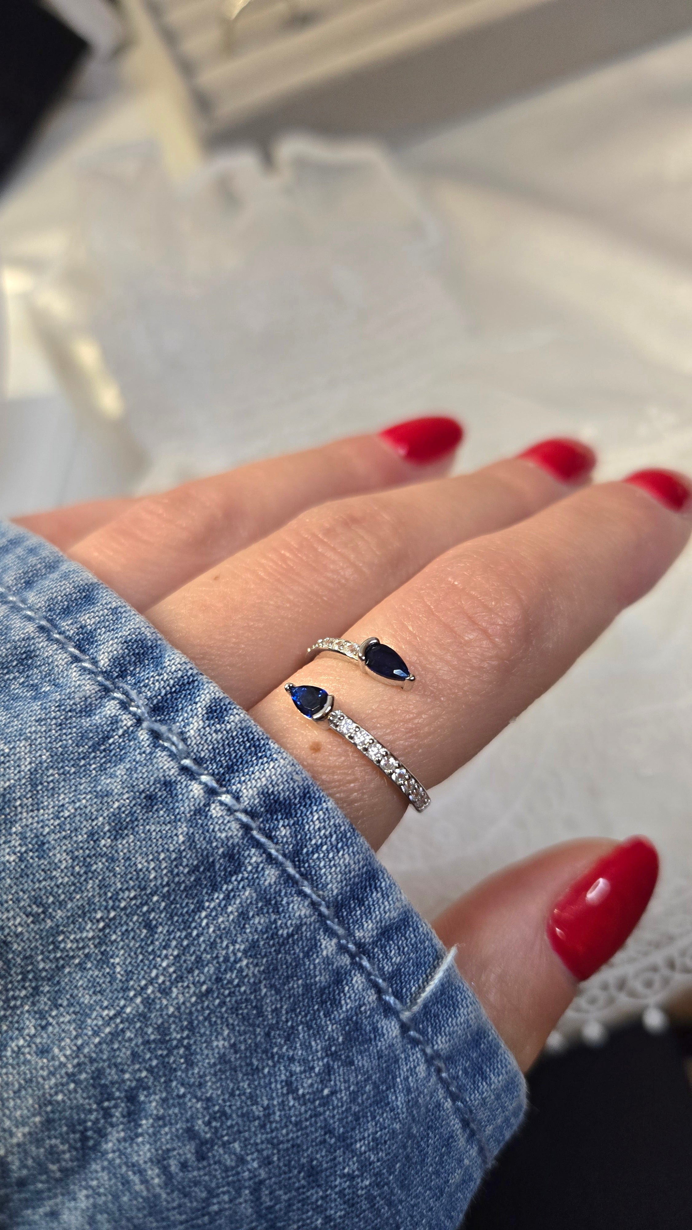 Bague AZUR (T.réglable)Argent 925