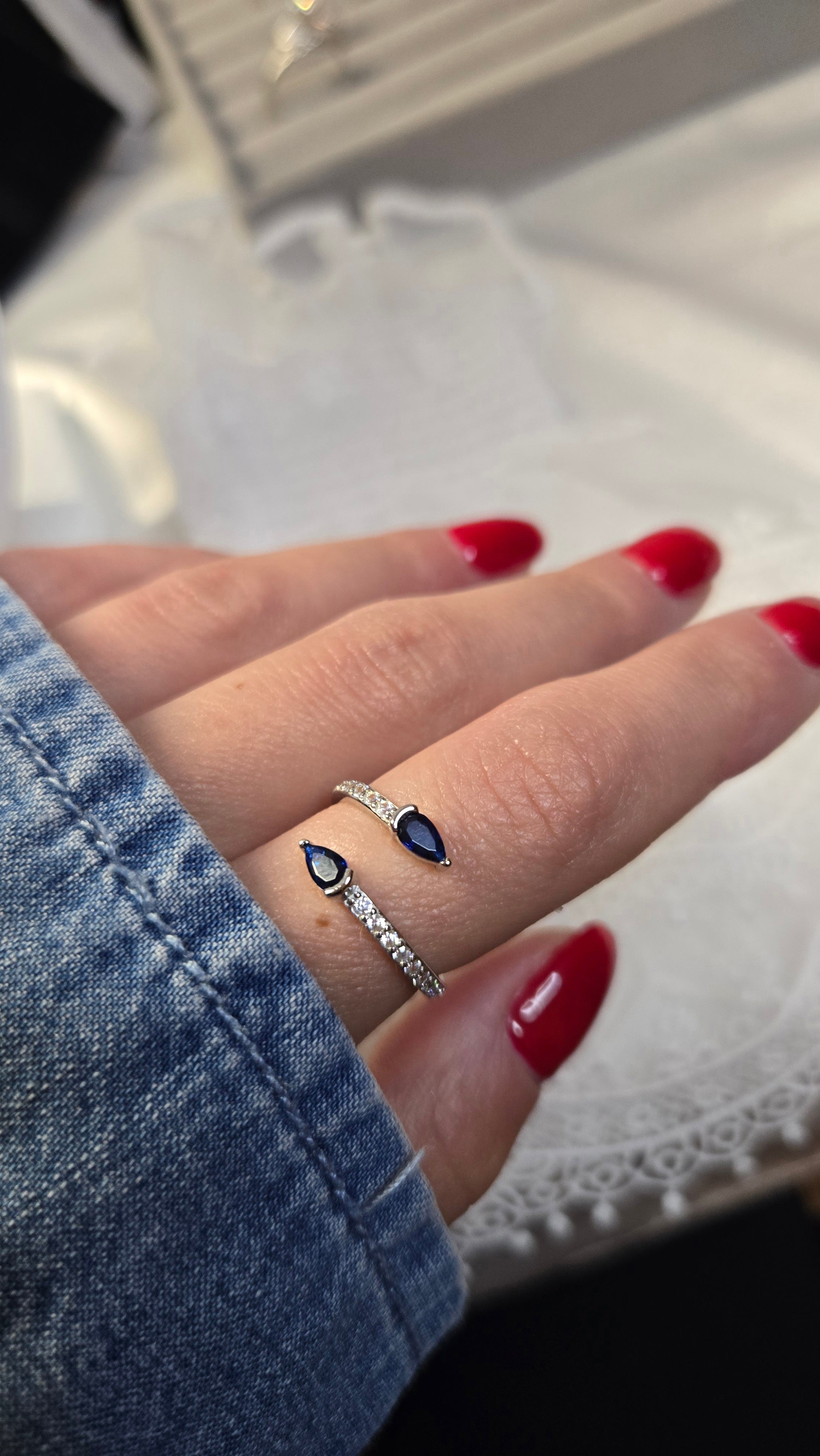 Bague AZUR (T.réglable)Argent 925