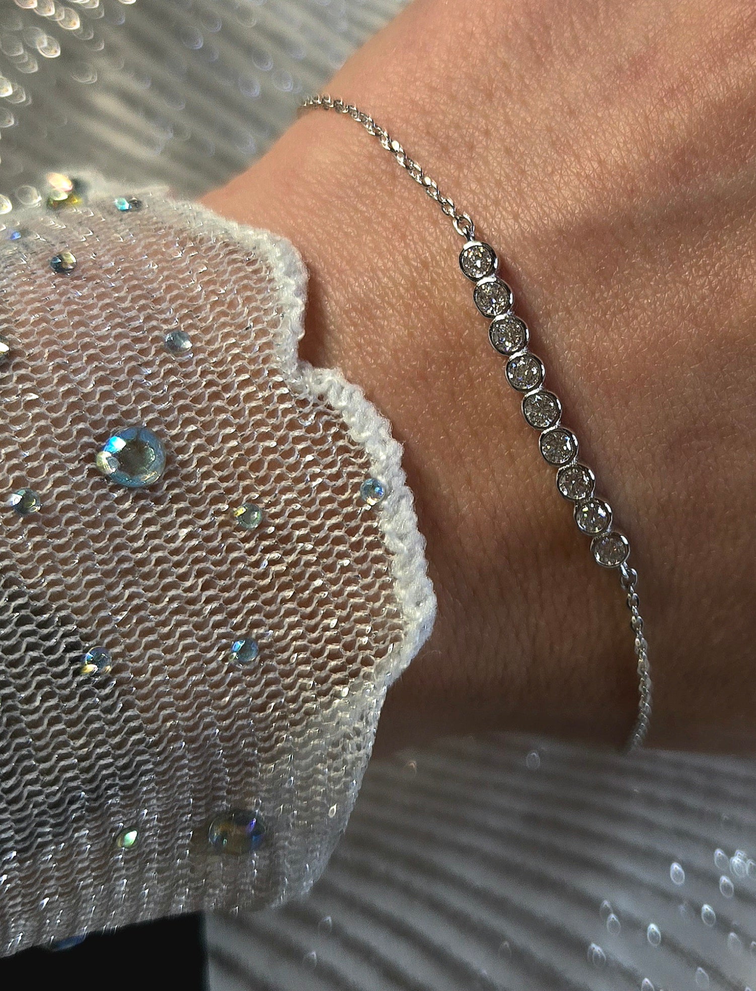 Bracelet Finesse en Moissanite & Argent 925
