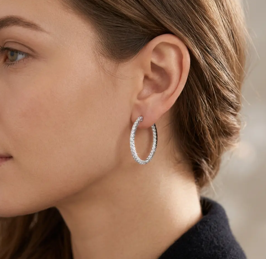 Créoles Céleste Moissanite