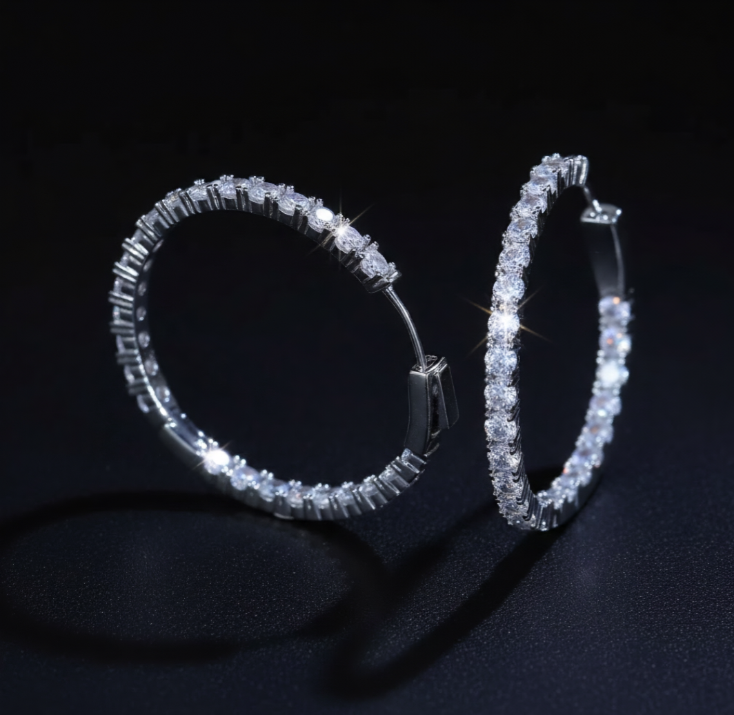 Créoles Céleste Moissanite